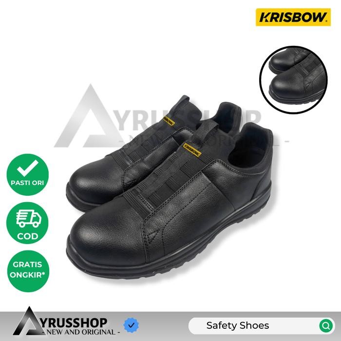 JUAL Sepatu Proyek NYX Krisbow Safety Shoes Grounding Tahan Panas Slip On