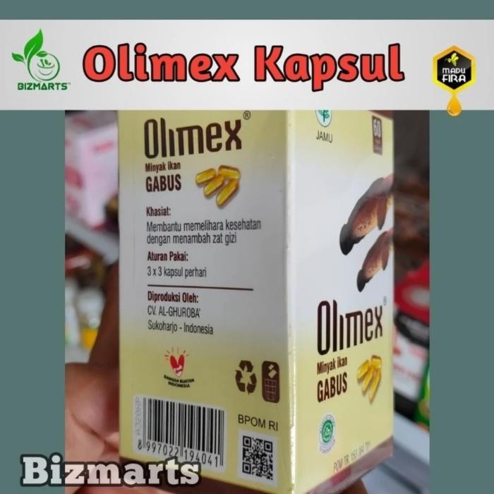 KAPSUL ALBUMIN MINYAK IKAN GABUS ASLI OLIMEX OBAT PENGERING LUKA