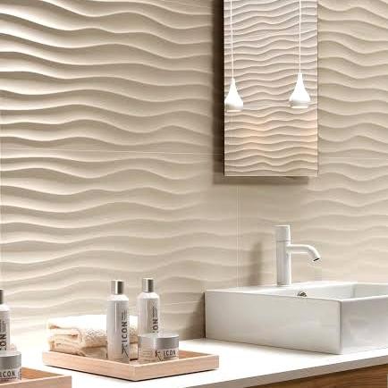 wall panel 3D pvc motif timbul waterproof dekorasi dinding kamar mandi