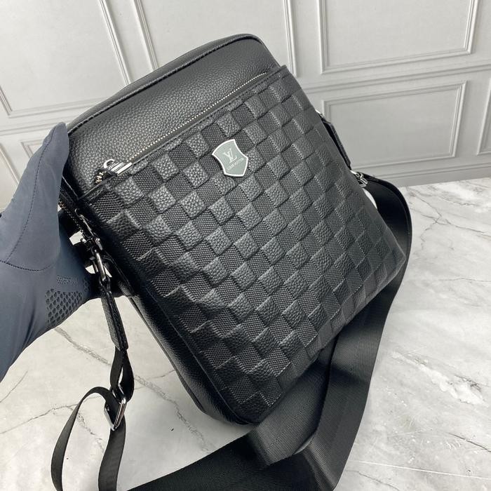 Terbatas Tas Selempang Messenger Bag Pria Lv52019 Damier Embos Miror Terlariss 