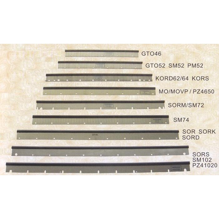 Rakel GTO 52 Heidelberg Spare part Mesin Cetak Offset Wash Up Blade