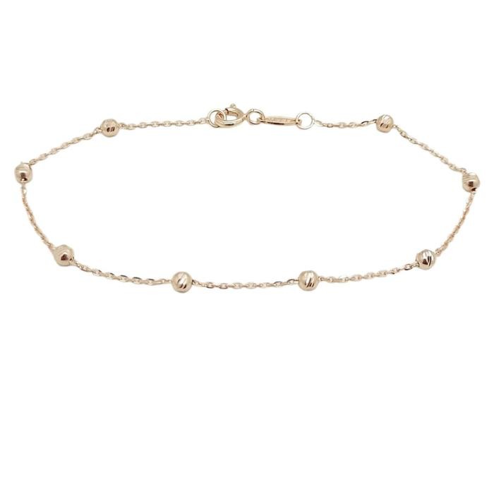 Gelang Emas Fashion Rosegold variasi bola-bola 750 17K best seller