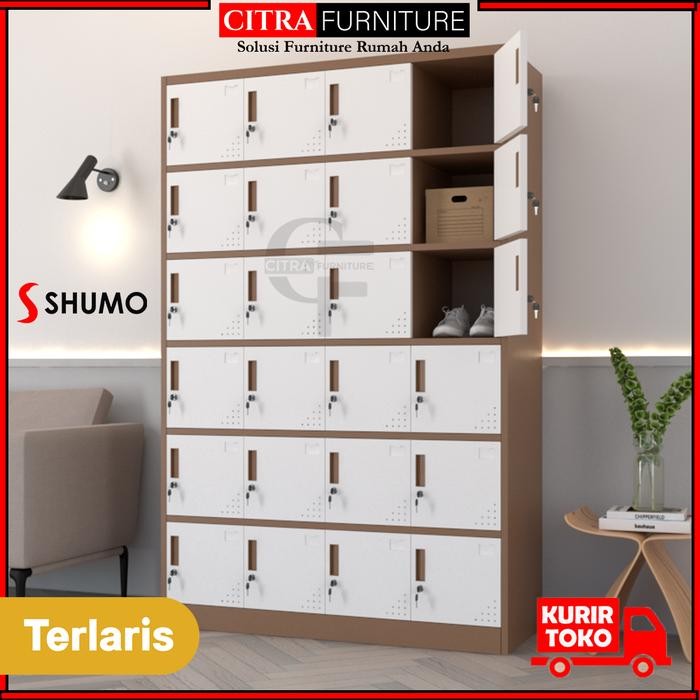 Lemari Loker Besi 24 pintu locker Kantor Dokumen File