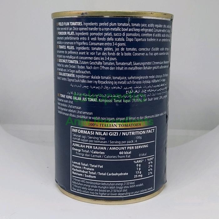 Segar&amanah- Cirio Tomato Peeled 400Gram/ Tomat Utuh / Whole Tomato Peeled