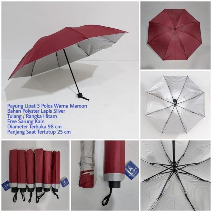 Payung Lipat 3 merk Nagoya 026 Payung Lipat Kecil Payung Lipat Polos