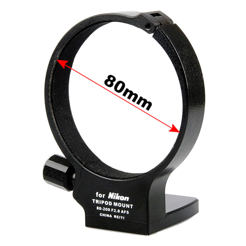 Metal Tripod Mount Collar Ring Adapter for DSLR Camera Nikon Nikkor AF-S 80-200mm f / 2.8D Black