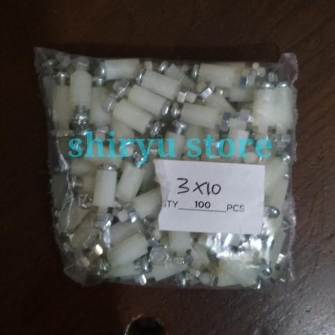 w867- Spacer Plastik 3X10 3*10 Speser Specer Plastik 1Cm 1 Cm . Min. 100 Pcs