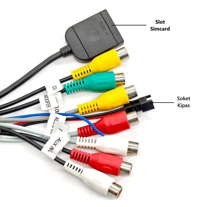 Jual Soket Kabel Port Rca Modem Slot Sim Card Fan Kipas Antena 4G Untuk Headunit Android Best Seller