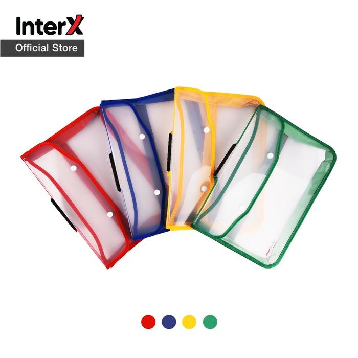 d29o- Interx Folder Brief Case / School Bag / Map 2 Kancing Tenteng Dokumen Folio (F4)