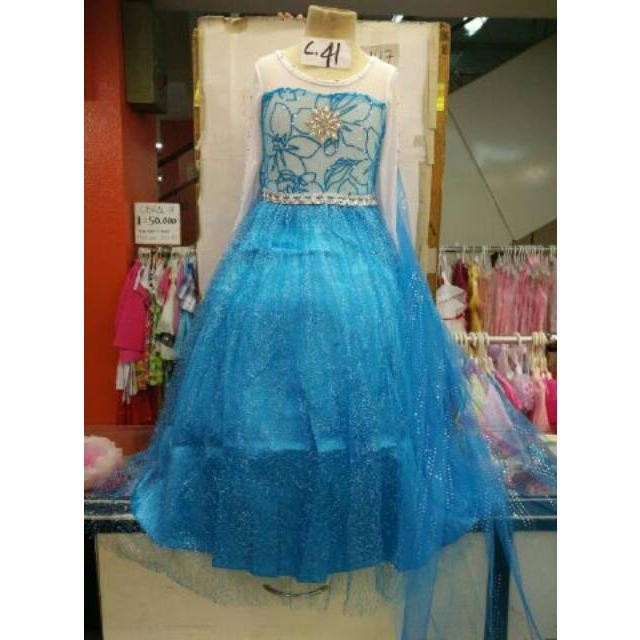 bull- Kostum Elsa Frozen Anak 4 - 8 Tahun / Baju Ulang Tahun Princess