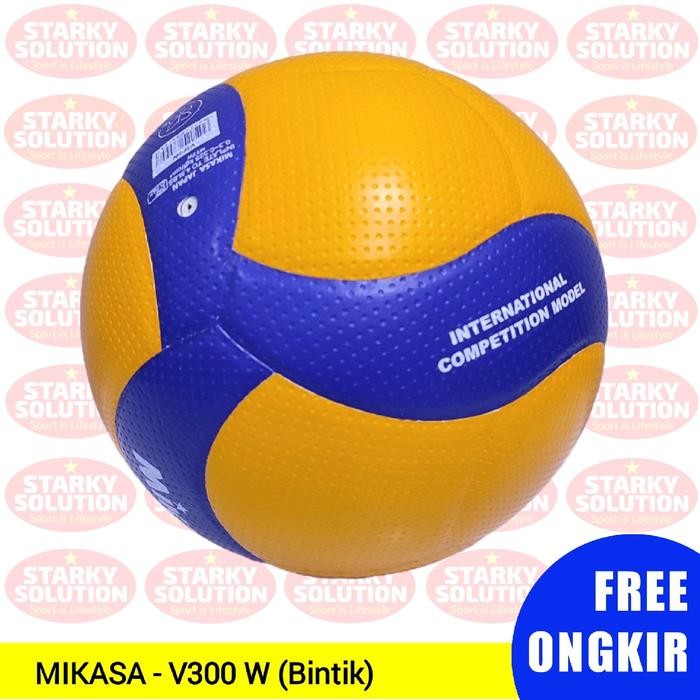 2hfm- Bola Mikasa V300 W Bintik V 300 W Voli Proliga V300W Original Jepang
