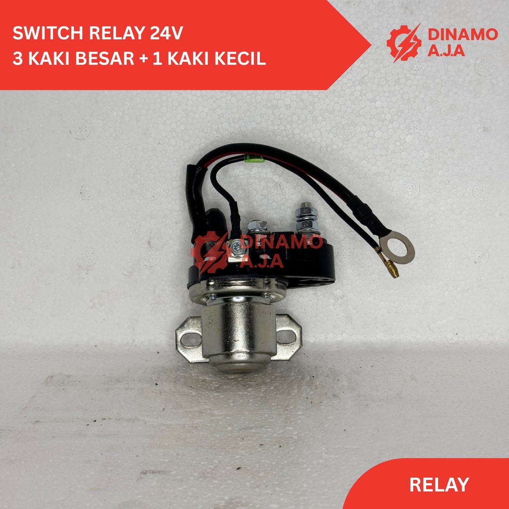 Switch Relay 3 Kaki Besar + 1 Kaki Kecil 24V Model Mitsubishi