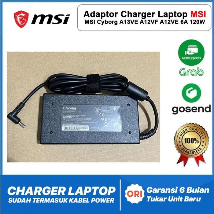Adaptor Charger / Casan Laptop MSI Cyborg 15 A12VF 20V 6A 120W NEW ORI