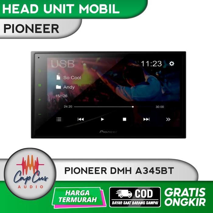 Pioneer HEAD UNIT 6,8 Inch DMH-A345BT Ori Layar Sentuh Capacitif Bluetooth Full HD USB Untuk Semua