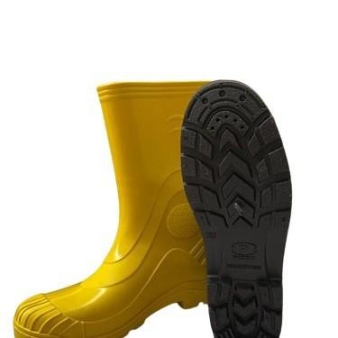 InstanMohonChat- Sepatu Boot Hitam Kuning Hijau Ap-003 Merk Picco Pvc Sepatu Proyek/Karet