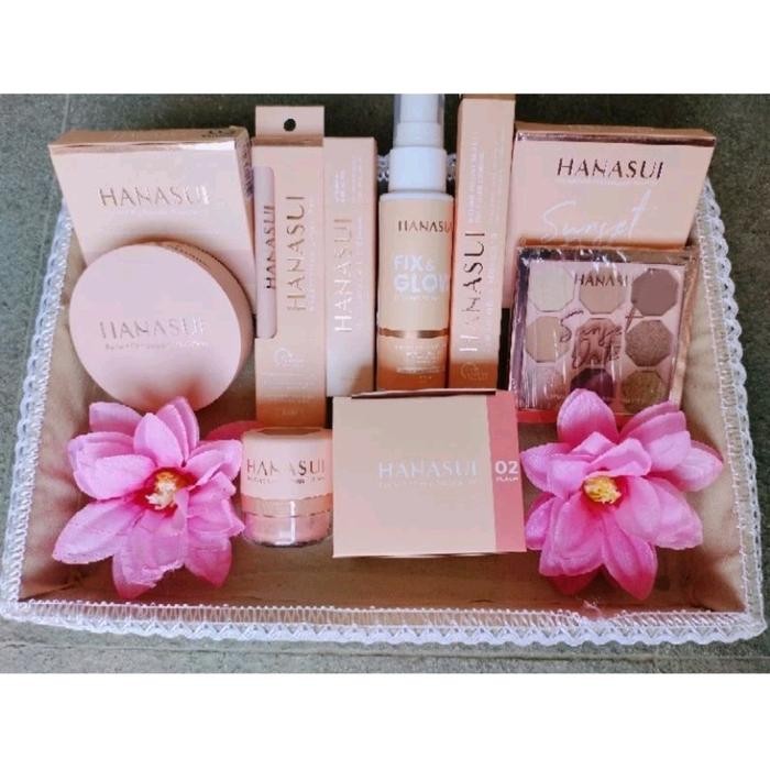 b0nc- Hanasui Paket Seserahan Lengkap Paket Make Up Hampers Seserahan Untuk Menikah Kado