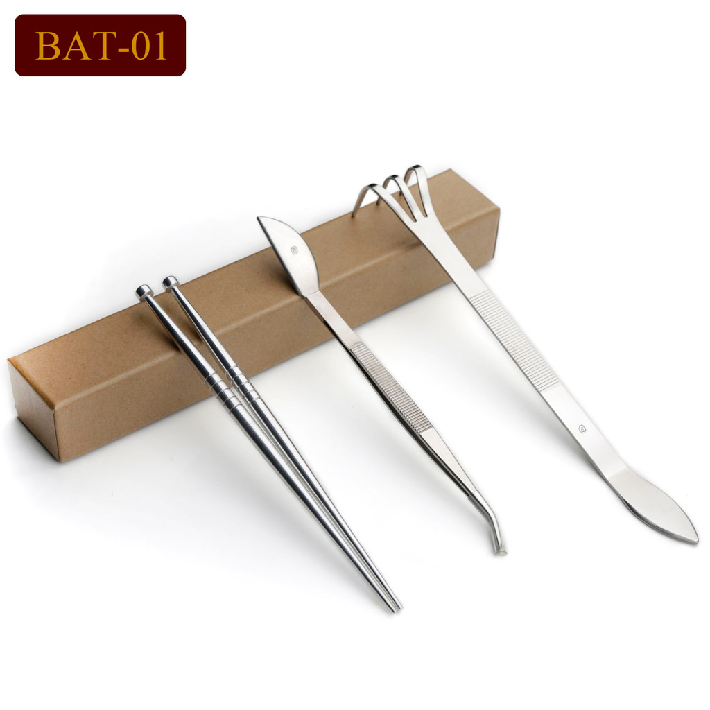 Bonsai Tools 3-Pcs Set Root Rake Hook Tweerzers Set