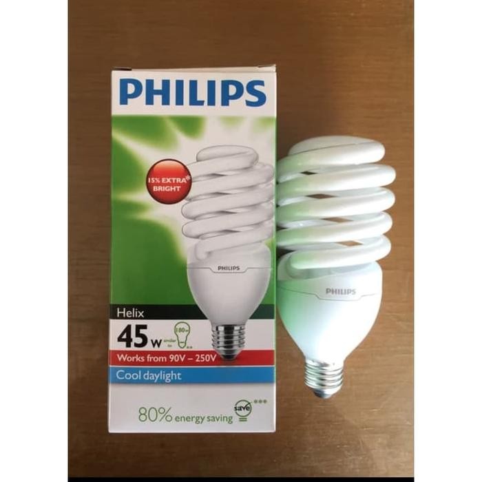 iqea- Philips Helix 45 Watt Lampu Tornado Spiral Ulir