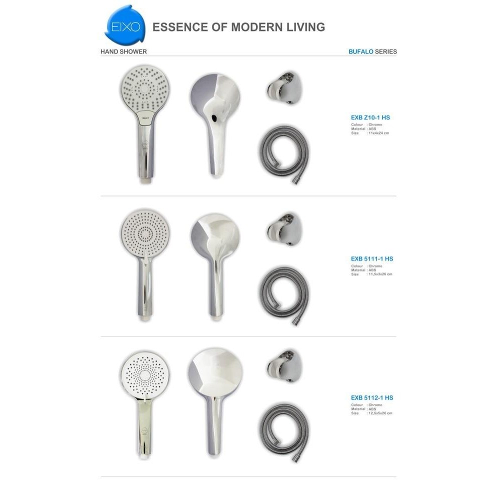 di1r- Eixo Bufalo Black Hand Shower Kepala Shower Mandi Set Hitam Estetik