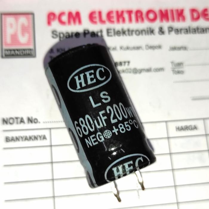 680uf 200V 680 200 Elko Elco Kapasitor