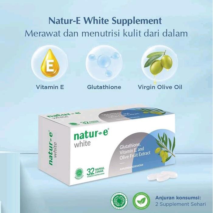 tbdz- Natur E White Dan Natur E Hijau 16'S Untuk Mencerahkan Kulit Dan Mengatasi Kulit