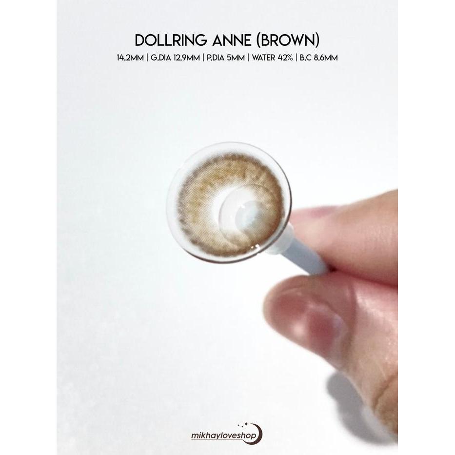 [1Pc] Mikhayloveshop Softlens 14.2Mm Softlens Dollring Anne (Brown) #Gratisongkir