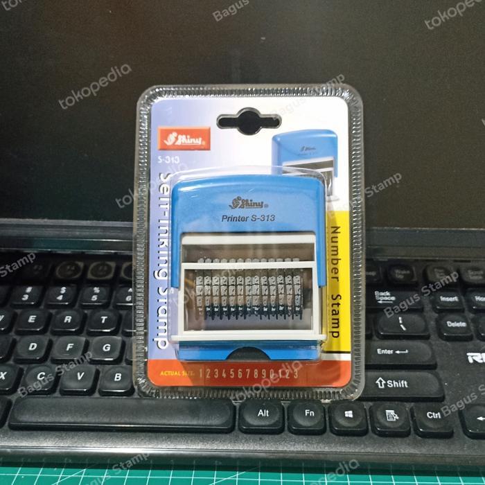 Stempel Angka 13 Digit Nomor Tinggi 3mm Shiny S313 S-313