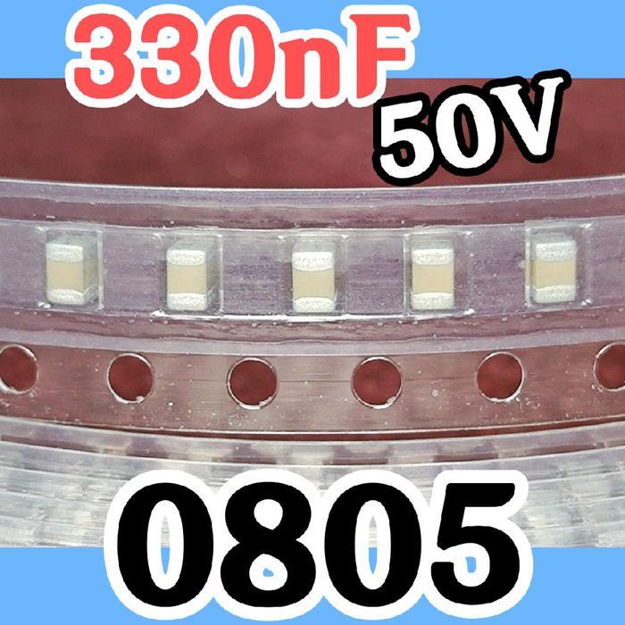 NEW 10PCS CERAMIC CAPACITORS SMD 0805 2012 50V 330NF 330 NF 50V 0,33UF 0,33 UF 0.33UF 0.33 UF 50V