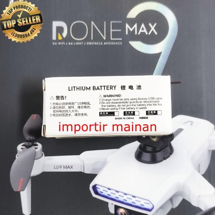 PART BATERAI DRONE LU9 MAX LIPO 7.4V 3500MAH PROPELLER MOTOR BRUSHLESS