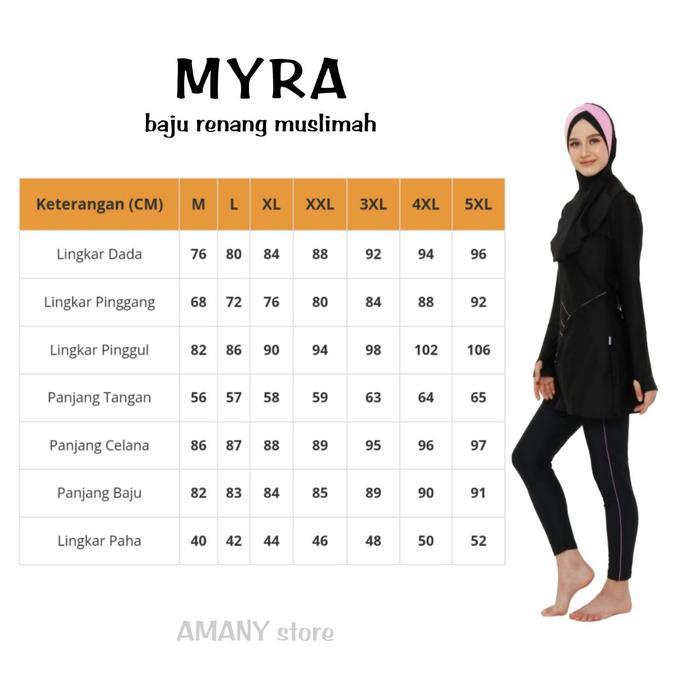 Baru Baju Renang Wanita Muslimah Edora Myra Sport