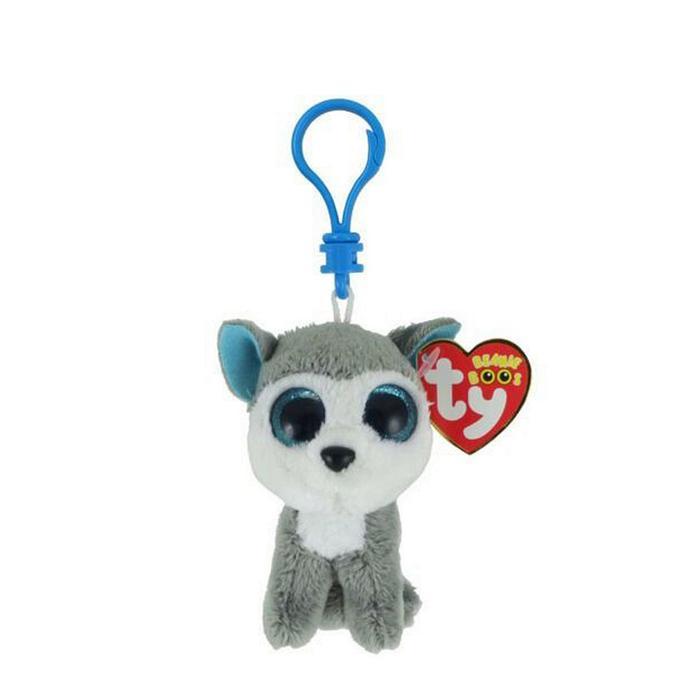 TY Toys Beanie Boos Plush Keychain - Gantungan Kunci Bag Charm Boneka - Slush Dog