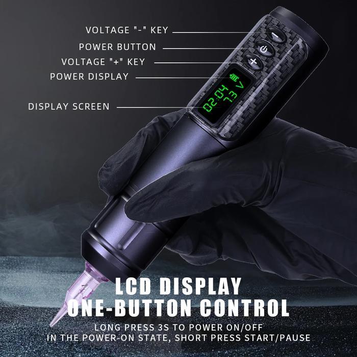 LBER  with Rotary Machine Pen  OFEYLE Tattoo Tattoo Pen Tattoo Machine Professional Led Wireless Art