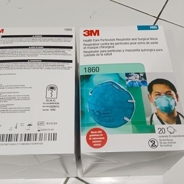 MASKER 3M 1860 N95 ISI 20 PCS