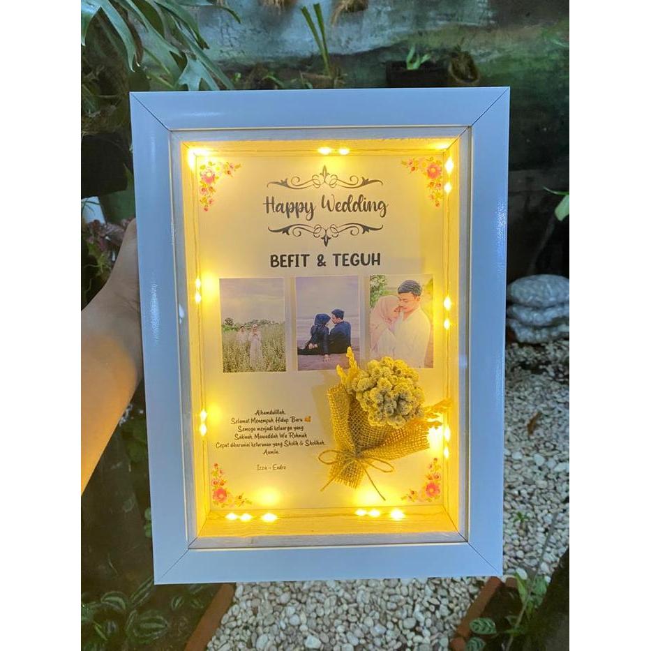 Frame 3D Lampu Led Uk 34 X 24 Cm Kado Anniversary Ultah Ulangtahun Edewis Box Hampers 1 Hari Jadi