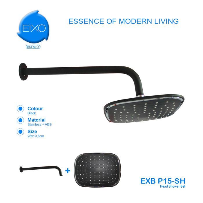 Ready Eixo Bufalo Head Shower Set Pancuran Mandi Tembok + Tiang -Gratisongkir