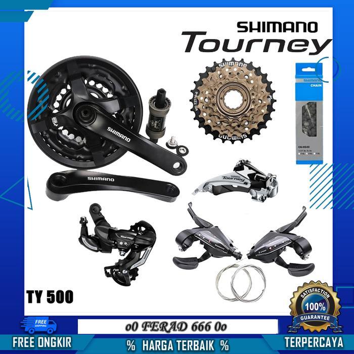 Groupset Grupset Shimano Tourney 7 Speed TY500 Rasa 9 Speed
