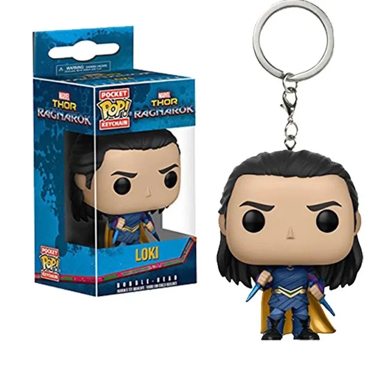 FUNKO Pocket Keychain 2 Styles Loki Crown Loki Cloak with Original Box Keychain Loki Action Figure