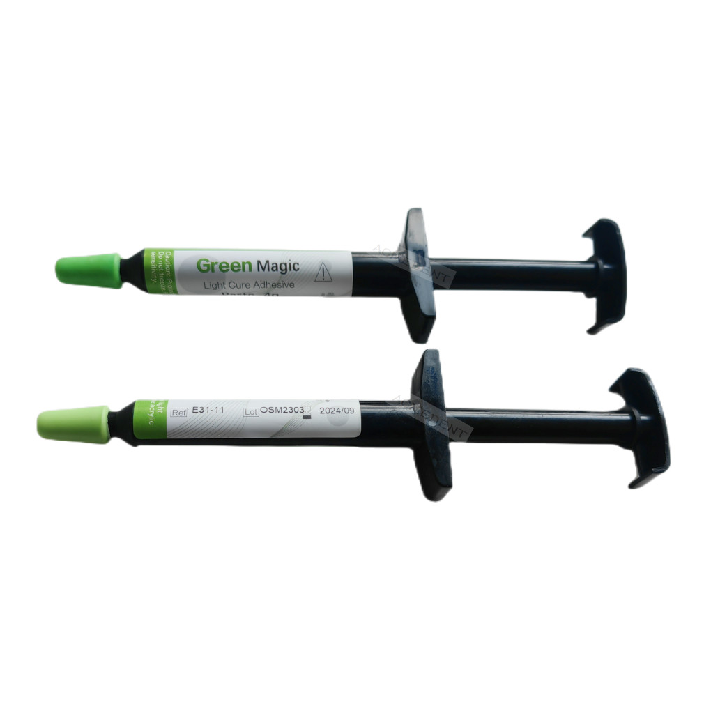 Dental Green Magic Adhesive Light Cure Paste Gel Bonding Orthodontic Brackets