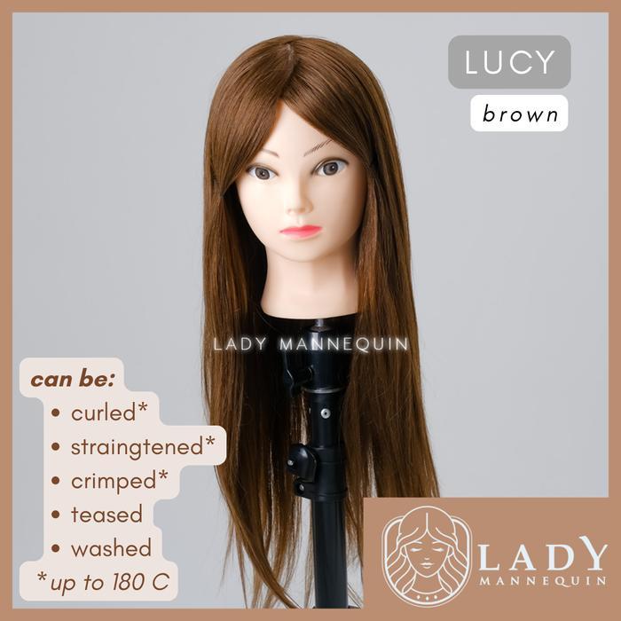 Lady Mannequin (Lucy) Manekin Rambut Kepala / Patung Rambut / Patung Sanggul / Kepala Patung Rambut