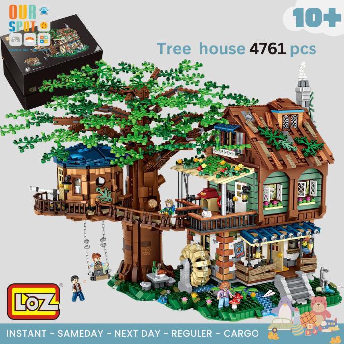 Loz Tree House 4761 Pcs - Mini Brick - Mainan Susun Balok - Mainan Edukasi