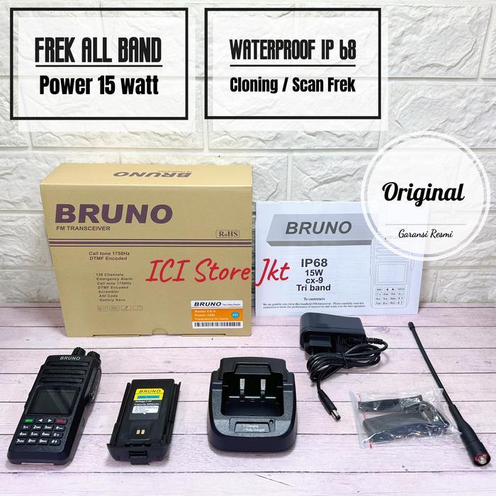 HT BRUNO CX 9 ORIGINAL GARANSI RESMI / HT ALL BAND 15 WATT