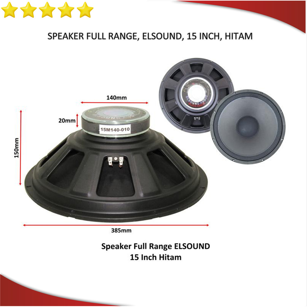 Spiker Speaker ELSOUND 15" 450 Watt Fullrange Speker Full Range 15in