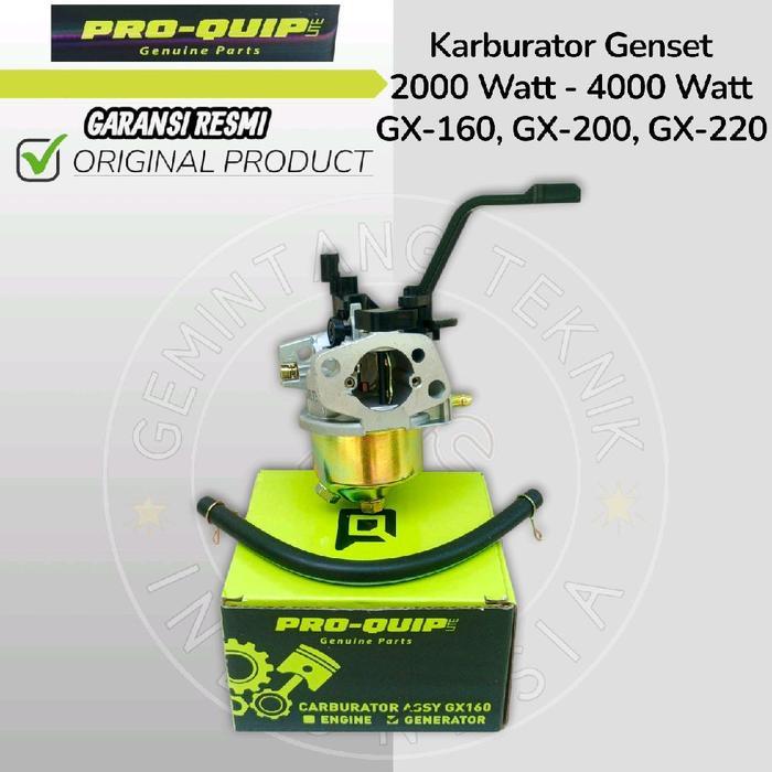 KARBURATOR GENSET 4 TAK 2000 - 4000 WATT GX160 GX200 MERK PRO-QUIP LITE ORIGINAL / KARBURATOR JENSET