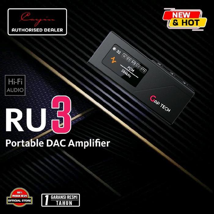 Cayin RU3 / RU3 / RU-3 Portable DAC and Headphone Amplifier with ESS ES9069Q DAC / DAC AMP - BLACK