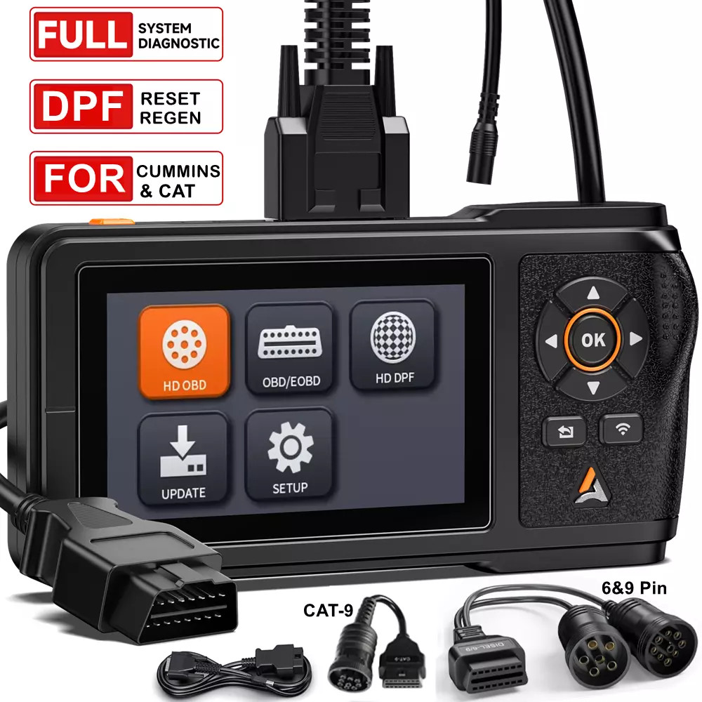 New HD OBD OBD2 Scanner ANCEL HD430 Heavy Duty Truck Diagnostic Tool Engine DPF Regen For Cummins Ca