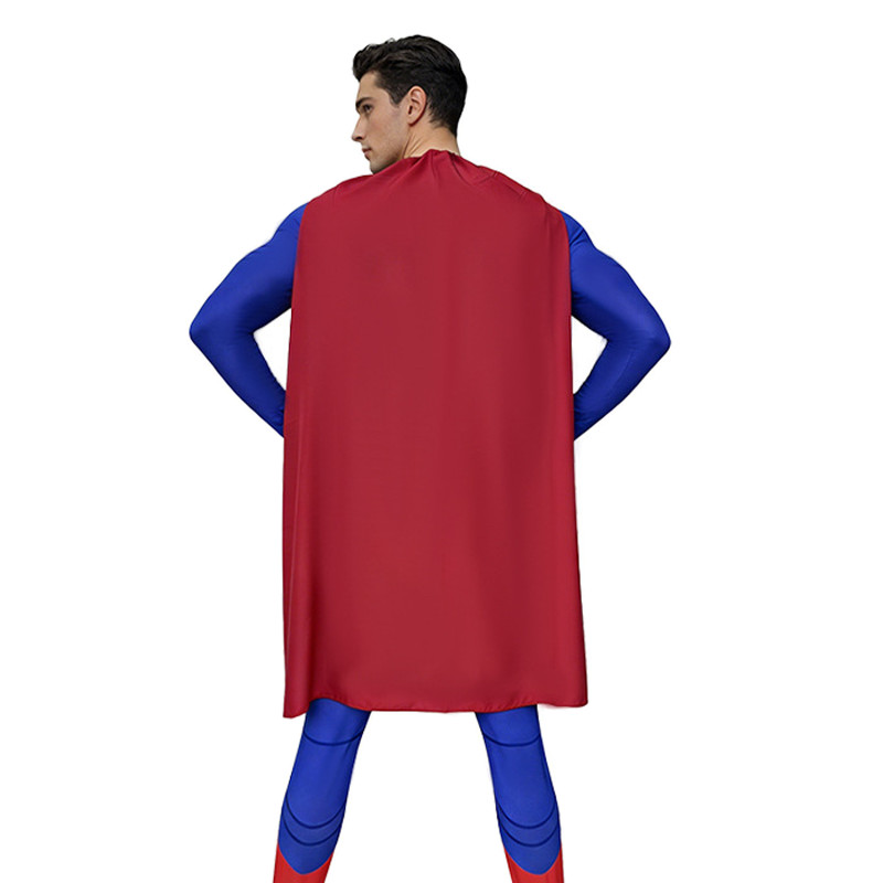 New Superman Costume Adult Superhero Costume Men Halloween Costume Cosplay Adult Carnival