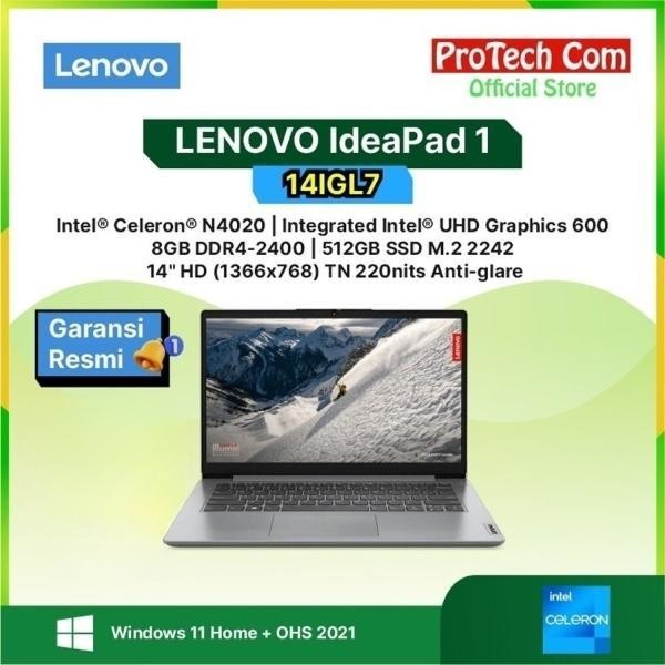 

oW.galiban - Laptop Lenovo Ideapad Slim 1 14 N4500 RAM 8GB SSD 512GB Windows 11 + OHS