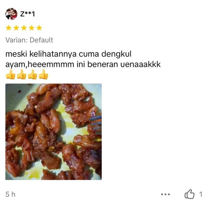 

Mamiseler45 - Dengkul Ayam Pedas Chilli Oil 500G - Sambal Nampol Siap Makan, Frozen & Instan