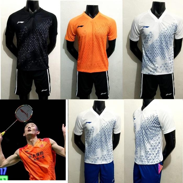 stelan baju badminton L147 / Kaos Badminton / Baju celana
