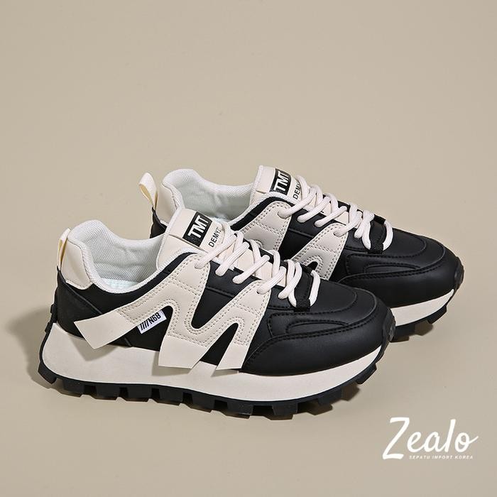 Zealo 328 Sepatu Import Korea Sneakers Wanita Fashion Casual Shoes Karet Sport Shoes Premium